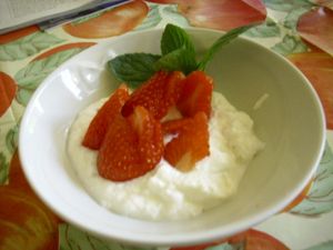 Dessert ricotta fraises