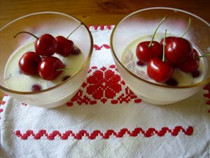 Panna cotta ciliegie