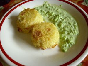 Tortini di riso con piselli