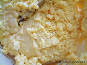 Cupcakes Chocolat Blanc aux Paillettes de Coco