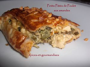 petits pâtés de poulet aux amandes CIMG0790