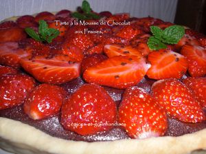 tarte à la mousse de chocolat aux fraises CIMG3418 (2)