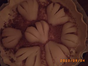 tarte aux poires amandes et spéculoos 5