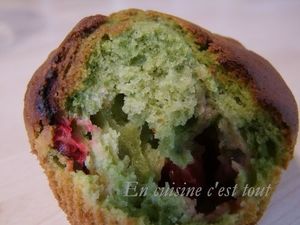 Muffin matcha groseilles 08