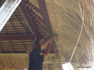 12-Bali 3 Fabrication d'un toit de chaume de riz (17)
