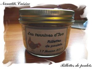 rilletttes de poulets