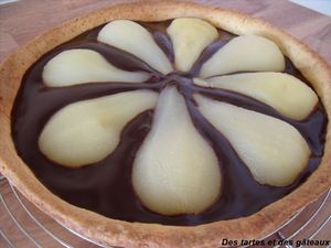 tarte aux poires- chocolat GF