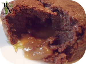 Moelleux au chocolat et son coeur coulant au caramel