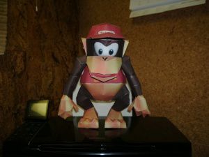 Diddy Kong papercraft by Esteban1988