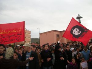 Che guevara dans une manifestation a Khenifra