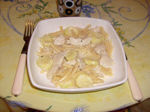 poulet et ses courgettes