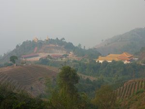 Vue sur le temple chinois de Mae Salong