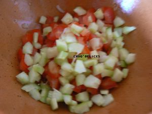 Tapas de couteaux aux petits légumes