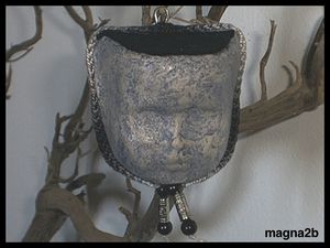 masque gris face