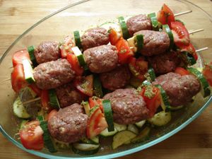 Brochettes de boeuf au pesto