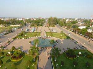 vue Vientiane arc triomphe