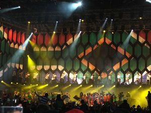 La scène était aux couleurs du drapeau sud-africain, la foule était très internationale - Pierrick Lieben 2010
