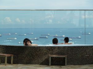 Singapour Jaccusi face au détroit de Malacca