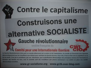 Contre le capitalisme, construisons une alternative socialiste