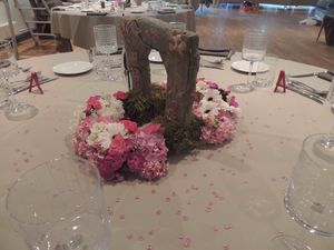décoration florale de la salle pour un mariage