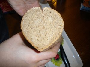 pain pour toast coeur