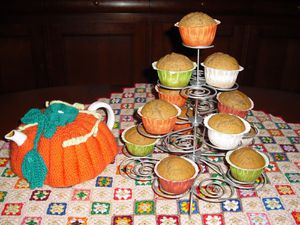 Cupcakes et théière citrouille
