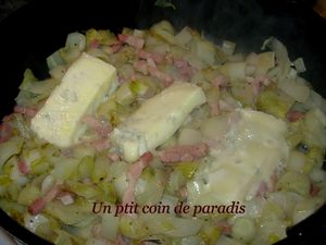Poëlée endives, ravioles au gorgonzola