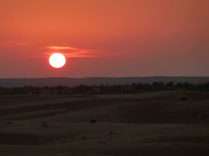107 : Coucher de soleil, Camel safari, desert du Thar