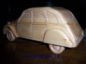 2cv miniature en bois