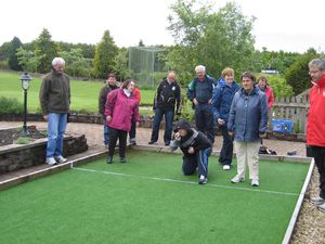 Playing petanque