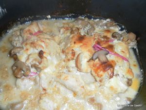 filet poulet farci ultra pro, sauce champignons