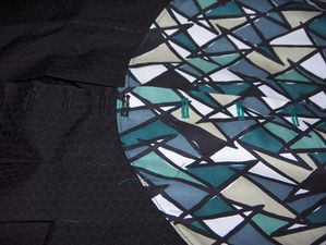 salopette noire et verte detail boutons