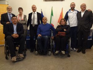 Coppia dei Campioni WheelChair Basket 2013 (13^ ed.). La finalissima a Palermo al Palamangano il 16 novembre