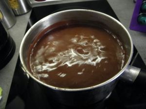 Flan chocolat sans sucre 008