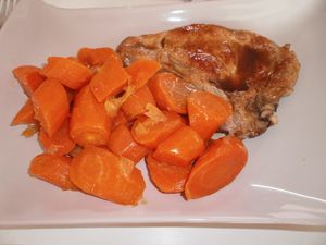 Cote de veau et carottes confites