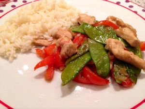 Émincé de poulet à la sauce soja