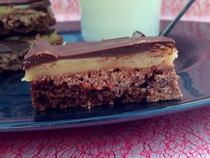 Millionaire shortbreads coco, miel et cacao