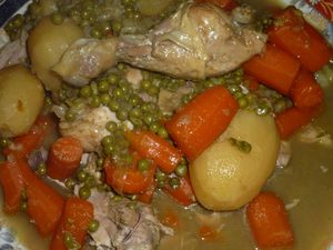 recette tajine poulet petit pois carotte pomme de terre
