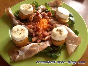 Salade chèvre jambon lardons (2)