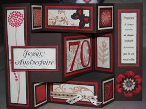 scrapbooking carte anniversaire 70 ans