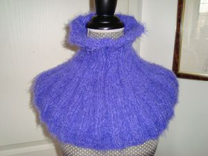 Cache-cou pour femme en laine et mohair