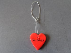 BJVCBB.R/Bijou Voiture COEUR BE BLESS, perle rouge 3€