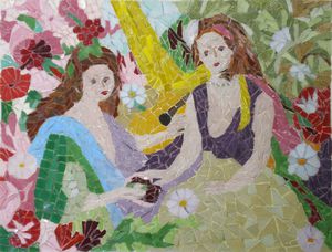 5-mosaïque d'un tableau de Marie Laurencin, par Marie-France