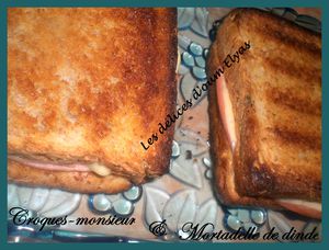 Croques-monsieur à la mortadelle de dinde