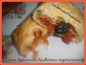 Cocas algériennes feuilletées végétariennes