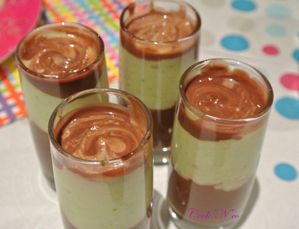Crème marbrée chocolat-pistache