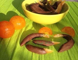 Orangettes confites au chocolat