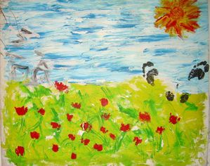 Peinture aux pieds