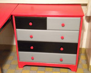 commode en pin costumisée