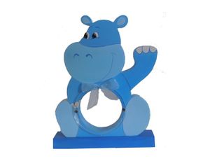 hippo bleu socle bleu